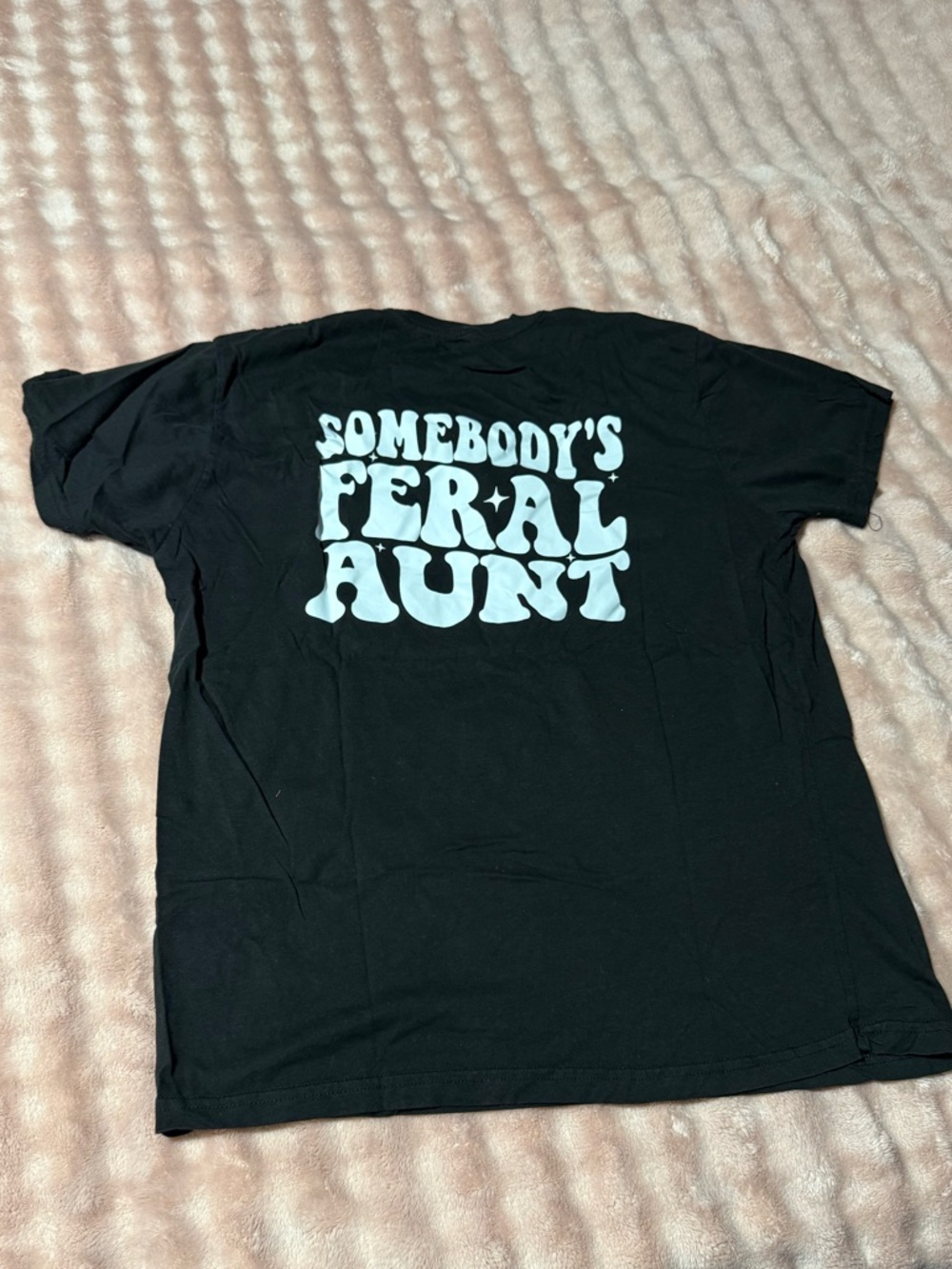 Somebody's Feral Aunt Black Graphic Tee